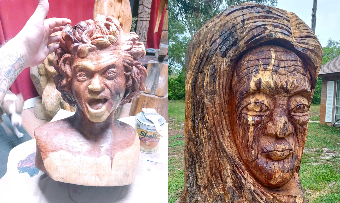 Custom Commissioned Sculptures,Carvings and Unique
                Furniture makers in St. Petersburg, Tampa Bay, Florida