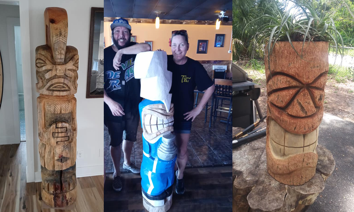 Tikis and Carvings by Elvis Caron